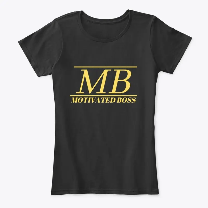 Motivated Boss Women's Tee (yellow logo)