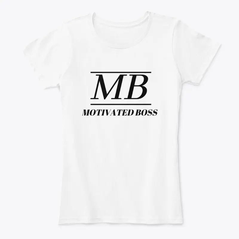 Motivated Boss Women's Tee (black logo)