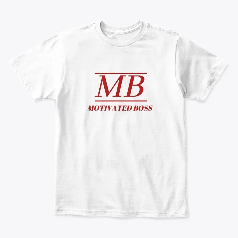 Motivated Boss Kids Tee (red logo)