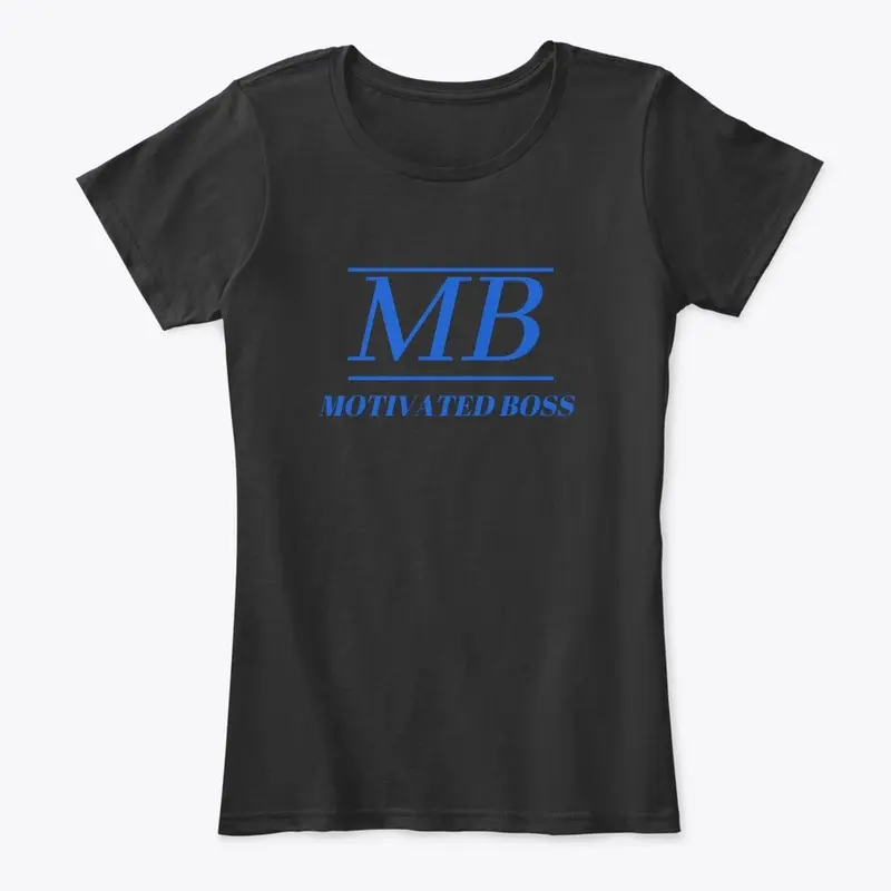 Motivated Boss Women's Tee (blue logo)