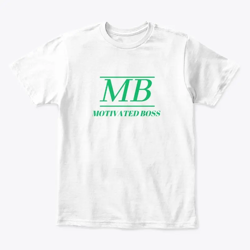 Motivated Boss Kids Tee (green logo)