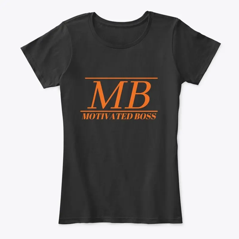 Motivated Boss Women's Tee (orange logo)