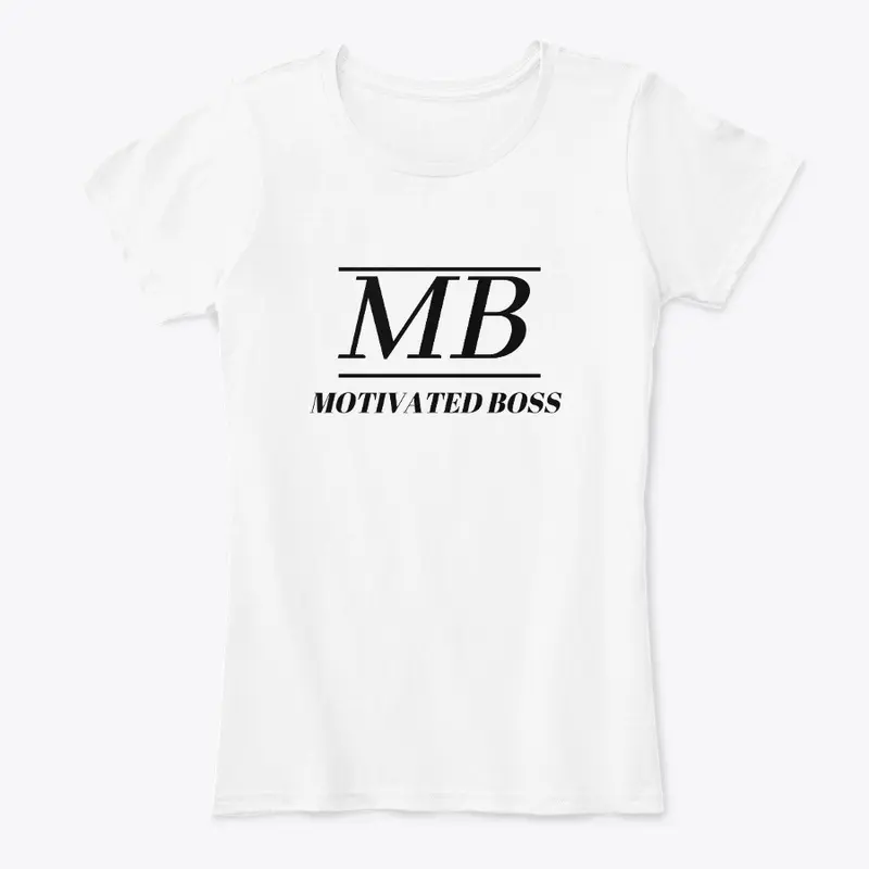 Motivated Boss Women's Tee (black logo)