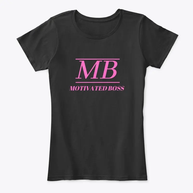 Motivated Boss Women's Tee (pink logo)