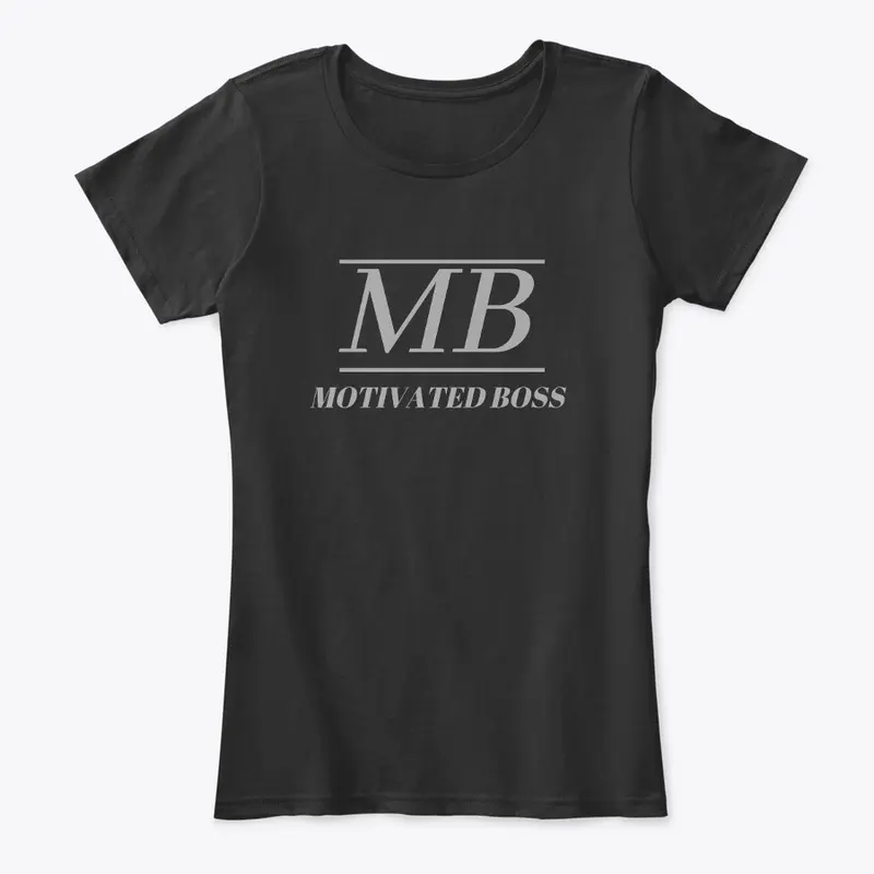 Motivated Boss Women's Tee (gray logo)